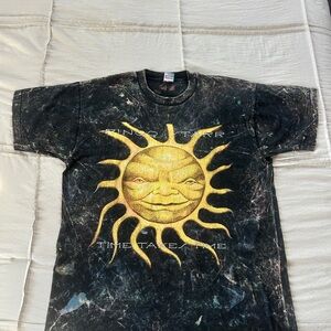 Ringo Star Vintage Black Graphic Tee with Sun Design Time Takes Time Rare